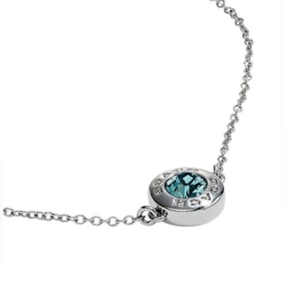 NEW‼️ COACH open circle  Blue Gemstone Silver slider adjustable bracelet! - Picture 15 of 15
